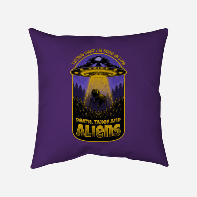 Death Taxes And Aliens-None-Removable Cover w Insert-Throw Pillow-Studio Mootant