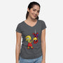 Spider Ugh-Womens-V-Neck-Tee-zascanauta