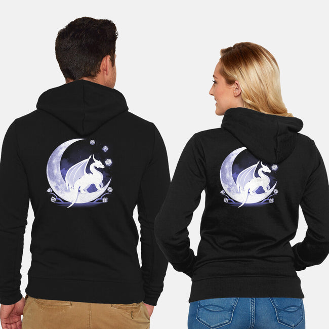 Dragon Dice Moon-Unisex-Zip-Up-Sweatshirt-Vallina84