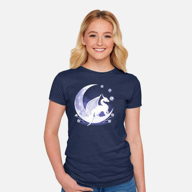 Dragon Dice Moon-Womens-Fitted-Tee-Vallina84