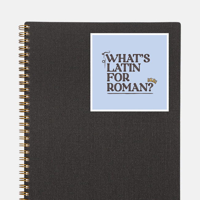 What's Latin For Roman-None-Glossy-Sticker-rocketman_art