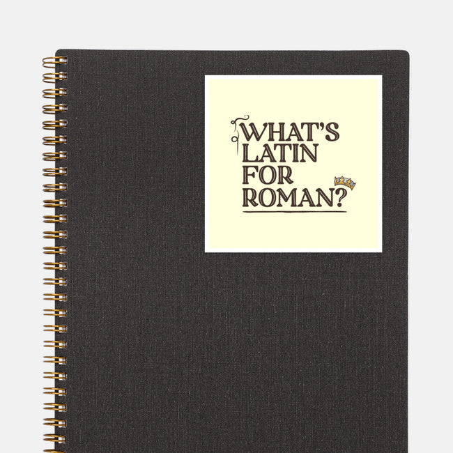 What's Latin For Roman-None-Glossy-Sticker-rocketman_art