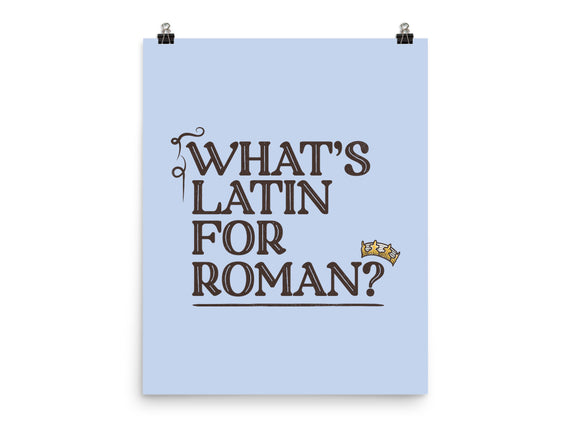 What's Latin For Roman