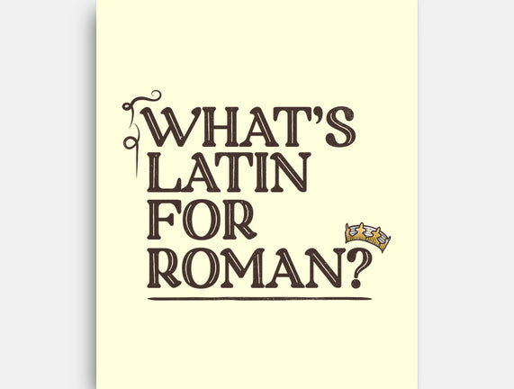 What's Latin For Roman