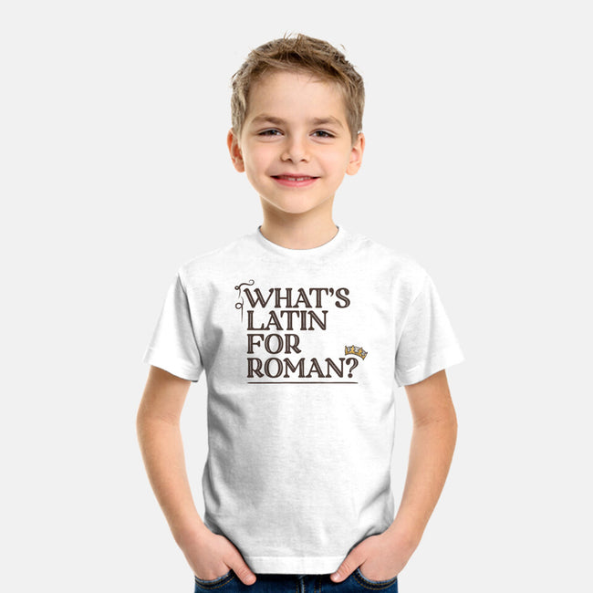 What's Latin For Roman-Youth-Basic-Tee-rocketman_art