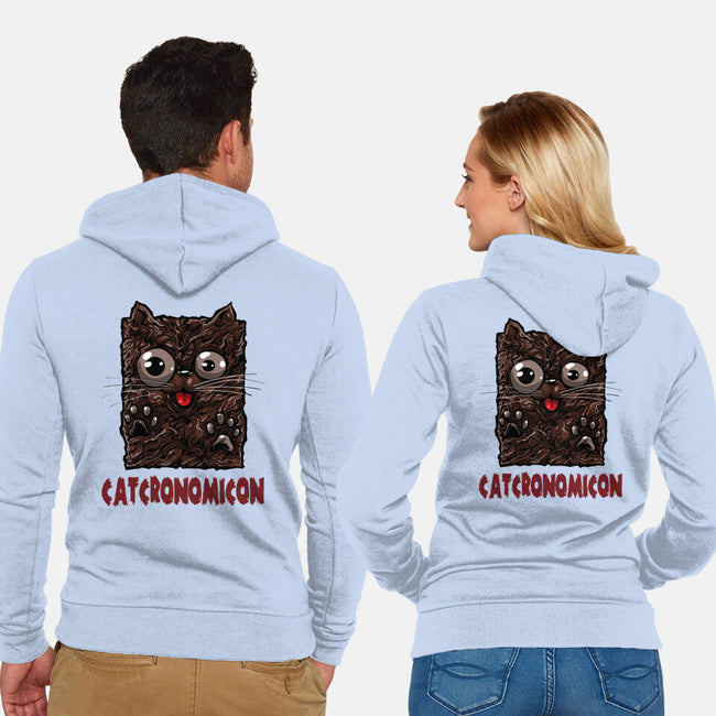 Catcronomicon-Unisex-Zip-Up-Sweatshirt-zascanauta