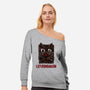 Catcronomicon-Womens-Off Shoulder-Sweatshirt-zascanauta