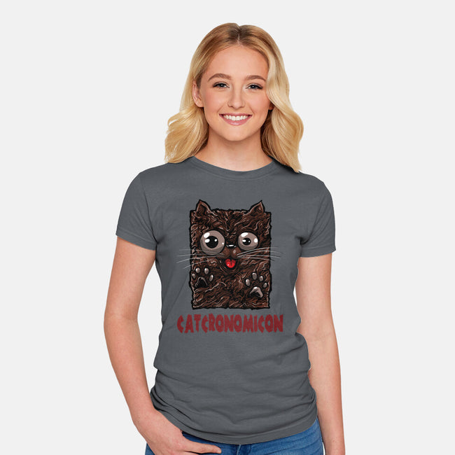 Catcronomicon-Womens-Fitted-Tee-zascanauta