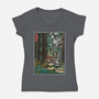Galactic Empire In Japanese Forest-Womens-V-Neck-Tee-DrMonekers