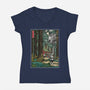 Galactic Empire In Japanese Forest-Womens-V-Neck-Tee-DrMonekers