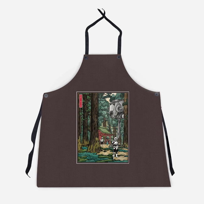 Galactic Empire In Japanese Forest-Unisex-Kitchen-Apron-DrMonekers