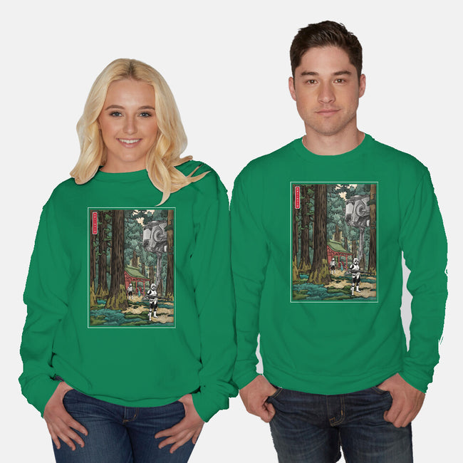 Galactic Empire In Japanese Forest-Unisex-Crew Neck-Sweatshirt-DrMonekers
