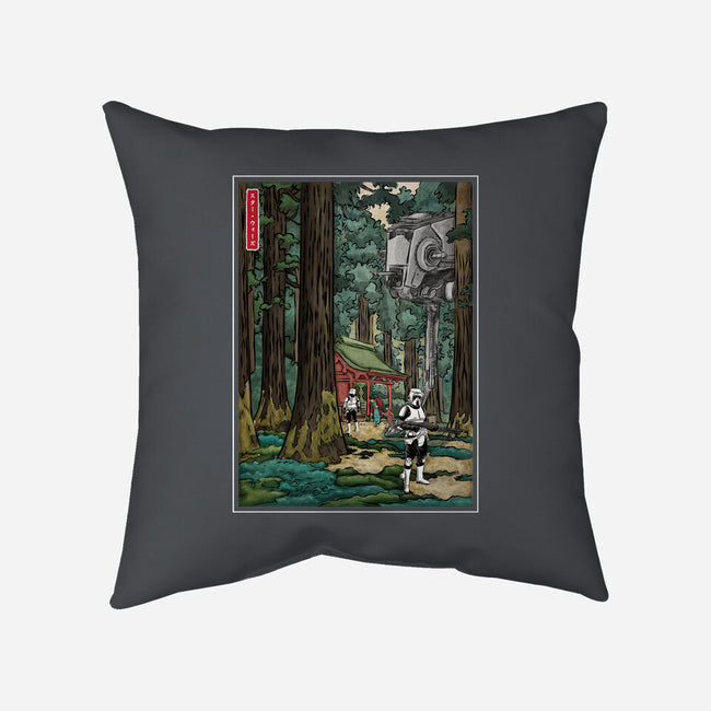Galactic Empire In Japanese Forest-None-Removable Cover w Insert-Throw Pillow-DrMonekers