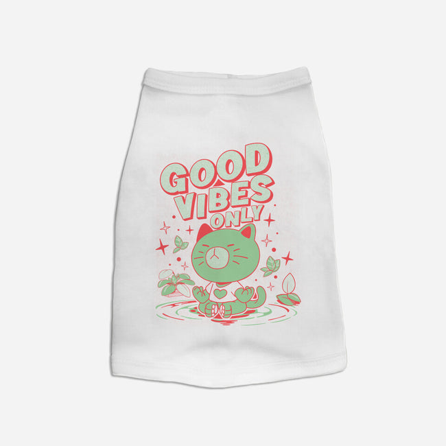 Good Vibes Only-Cat-Basic-Pet Tank-ilustrata