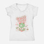 Good Vibes Only-Womens-V-Neck-Tee-ilustrata