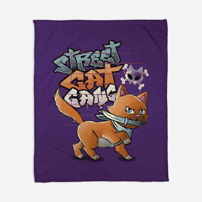 Cat Gang-None-Fleece-Blanket-tobefonseca