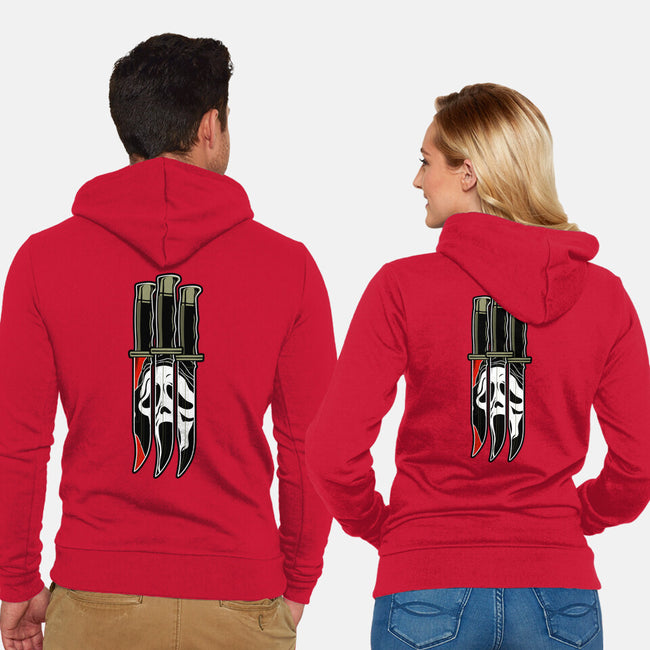 Screaming Blades-Unisex-Zip-Up-Sweatshirt-nadzeenadz