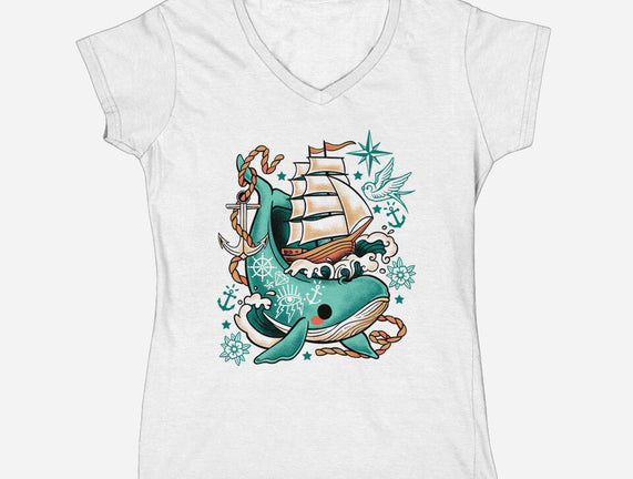 Whale Ship Tattoo