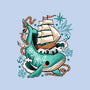 Whale Ship Tattoo-None-Removable Cover-Throw Pillow-NemiMakeit