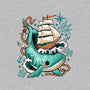 Whale Ship Tattoo-Womens-Fitted-Tee-NemiMakeit
