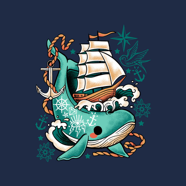 Whale Ship Tattoo-None-Drawstring-Bag-NemiMakeit