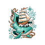 Whale Ship Tattoo-Womens-Fitted-Tee-NemiMakeit