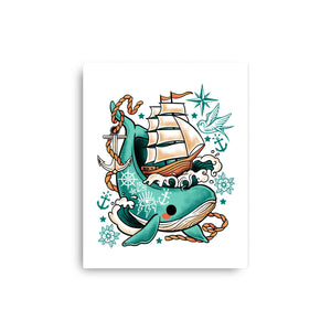 Whale Ship Tattoo