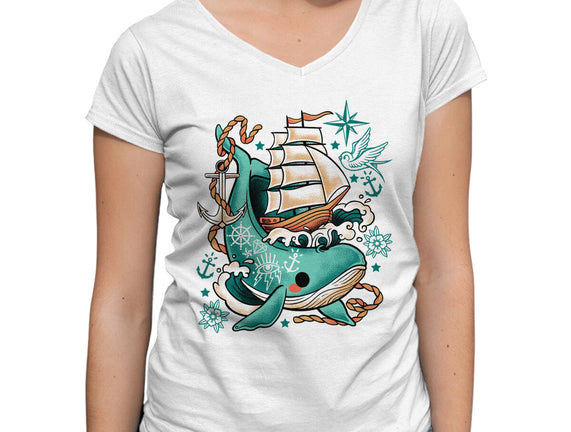 Whale Ship Tattoo