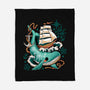 Whale Ship Tattoo-None-Fleece-Blanket-NemiMakeit