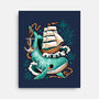 Whale Ship Tattoo-None-Stretched-Canvas-NemiMakeit