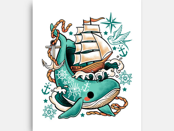 Whale Ship Tattoo