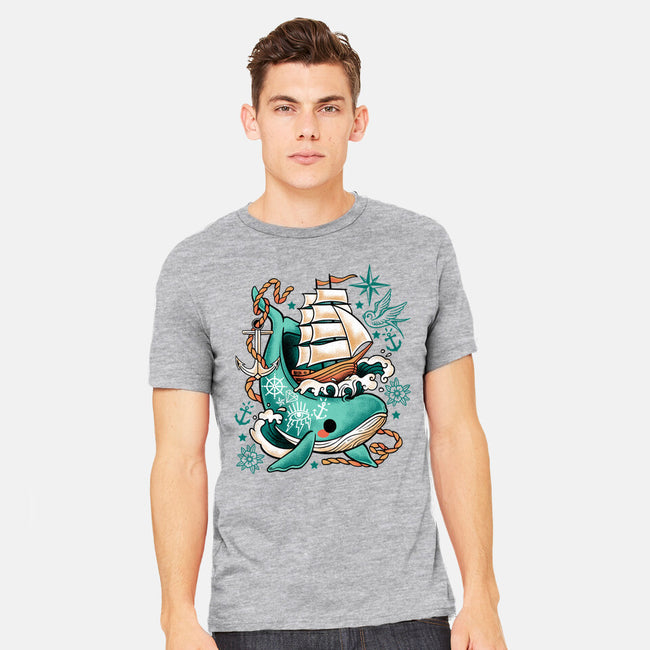 Whale Ship Tattoo-Mens-Heavyweight-Tee-NemiMakeit