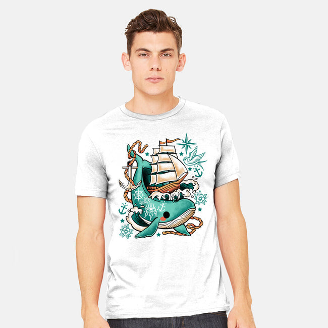 Whale Ship Tattoo-Mens-Heavyweight-Tee-NemiMakeit