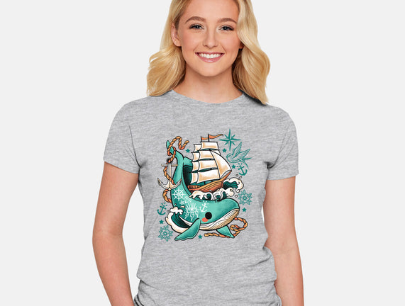 Whale Ship Tattoo