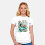 Whale Ship Tattoo-Womens-Fitted-Tee-NemiMakeit