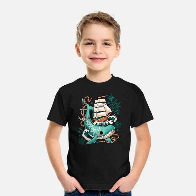 Whale Ship Tattoo-Youth-Basic-Tee-NemiMakeit