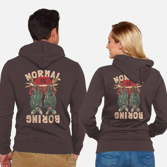 Normal Is Boring-Unisex-Zip-Up-Sweatshirt-eduely