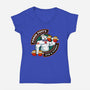 Power Puft's-Womens-V-Neck-Tee-nadzeenadz