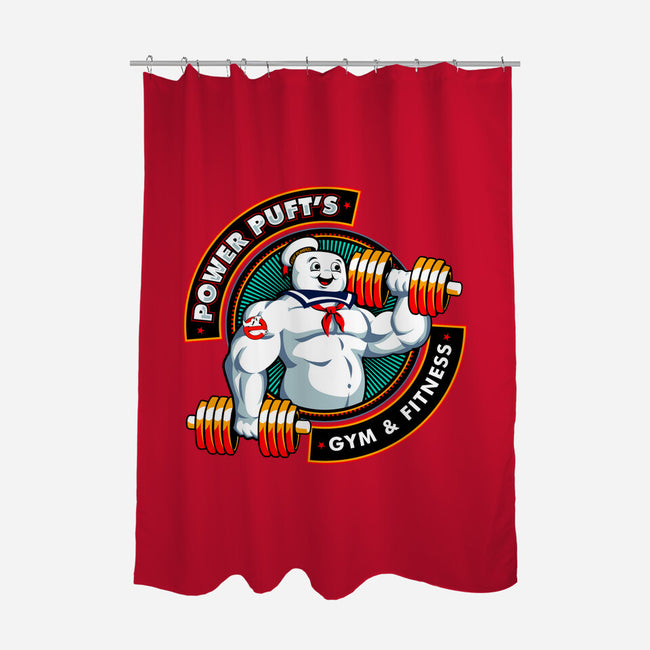 Power Puft's-None-Polyester-Shower Curtain-nadzeenadz