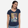 EVA In Japan-Womens-V-Neck-Tee-DrMonekers