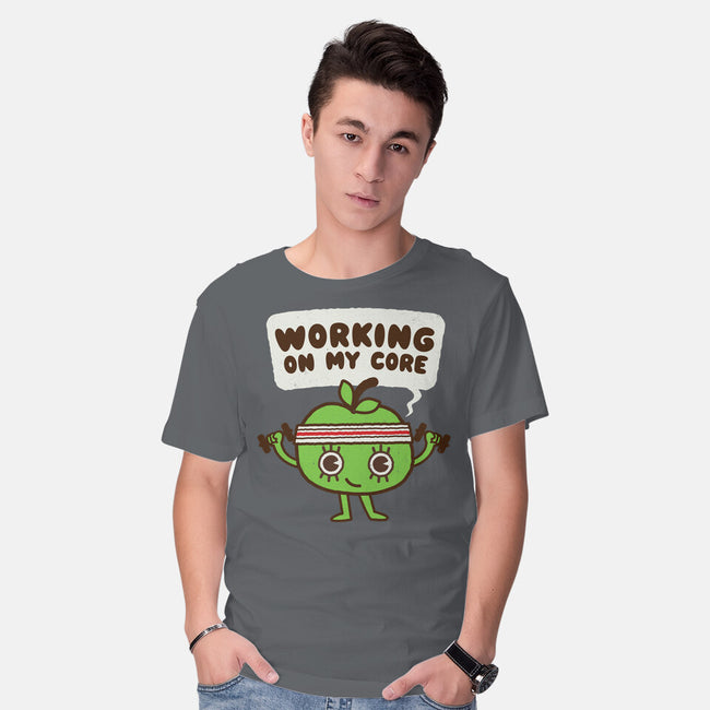 Working On My Core-Mens-Basic-Tee-Weird & Punderful