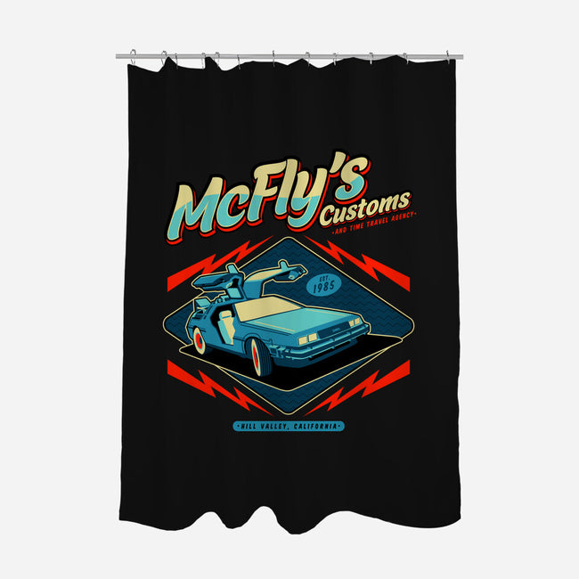 McFly Customs-None-Polyester-Shower Curtain-nadzeenadz