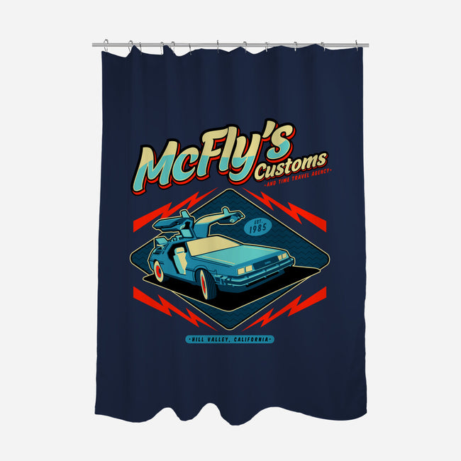 McFly Customs-None-Polyester-Shower Curtain-nadzeenadz