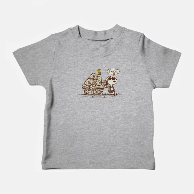 The Beagle Knows-Baby-Basic-Tee-kg07