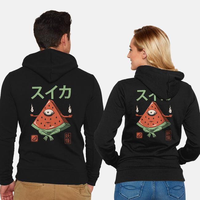 Yokai Watermelon-unisex zip-up sweatshirt-vp021