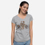 Guard Dog Of The Galaxy-Womens-V-Neck-Tee-kg07