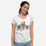 Guard Dog Of The Galaxy-Womens-V-Neck-Tee-kg07