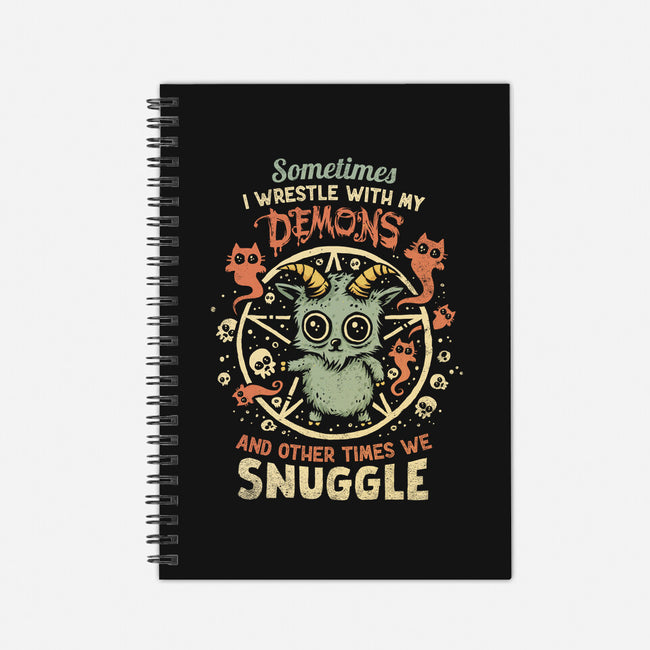 I Wrestle With My Demons-None-Dot Grid-Notebook-kg07