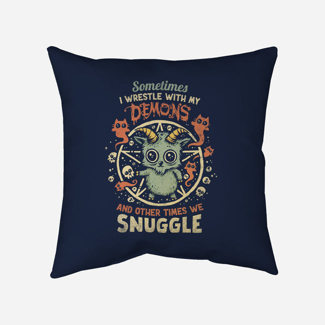I Wrestle With My Demons-None-Removable Cover w Insert-Throw Pillow-kg07