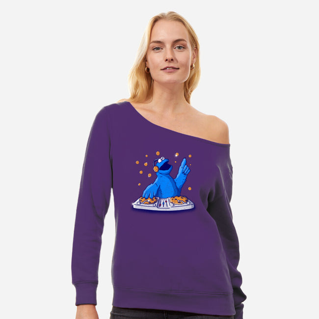 Cookie Party-Womens-Off Shoulder-Sweatshirt-NMdesign
